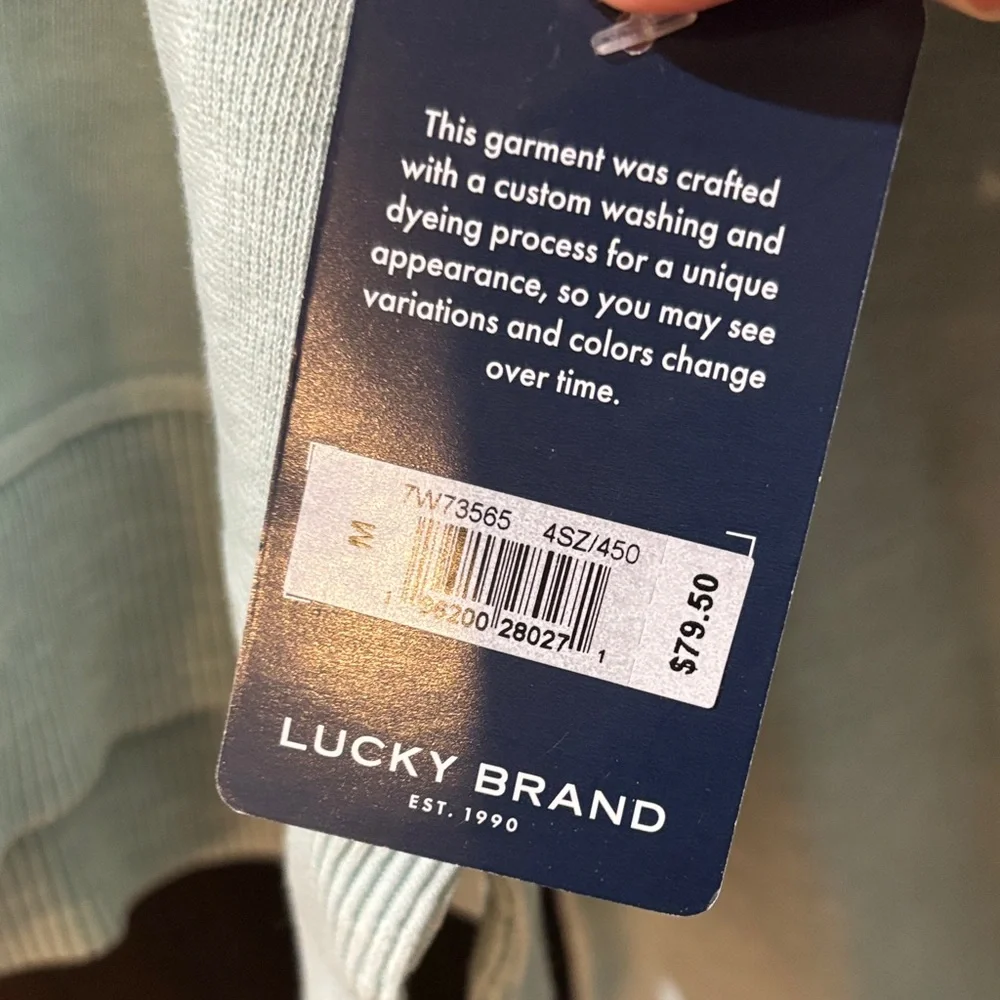 Lucky Brand Light Aqua Zip-Up Hoodie - Picture 4 of 4